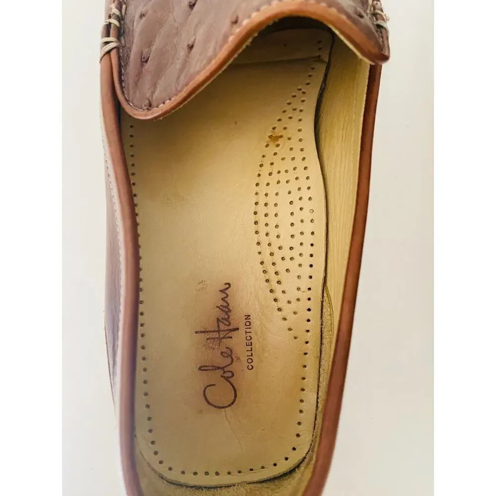 Vintage Cole Haan Collection Ostrich Loafers Made In Italy Men's 8.5M C05976